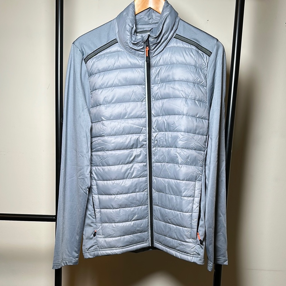 Asics Light Gray Puffer Jacket (Size S)